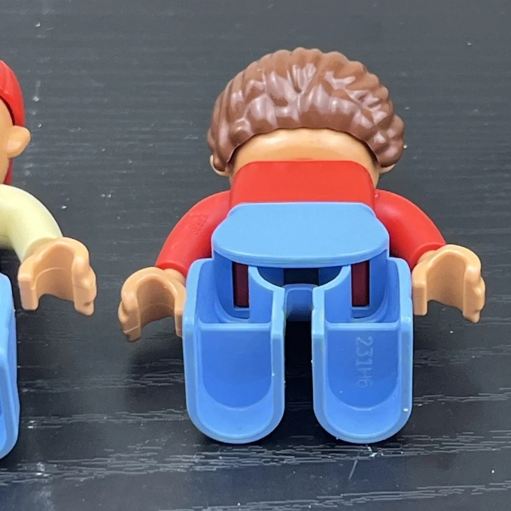 LEGO DUPLO Farmer Figures Lot of 2 Genuine Farm People Minifigures